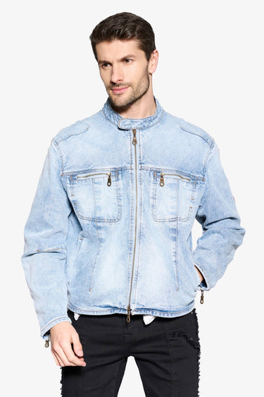 Subzero Light blue Denim Zip Up Jacket - ANOM DENIM