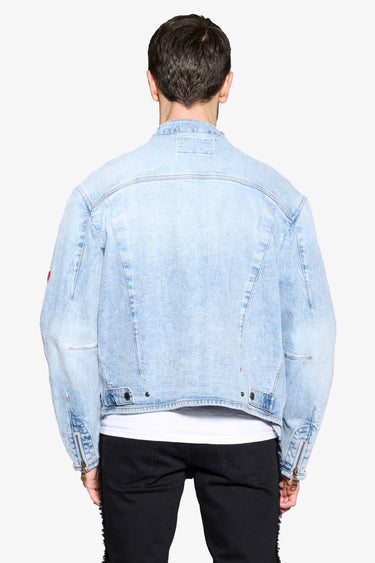 Subzero Light blue Denim Zip Up Jacket - ANOM DENIM