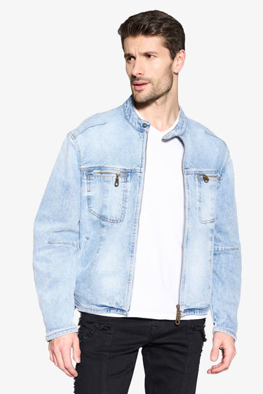 Subzero Light blue Denim Zip Up Jacket - ANOM DENIM