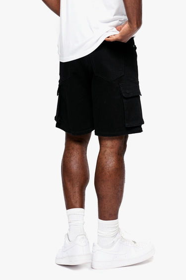 Zephyr Jet Black Denim Shorts - ANOM DENIM
