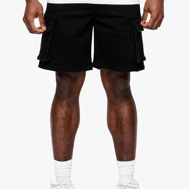 Zephyr Jet Black Denim Shorts - ANOM DENIM