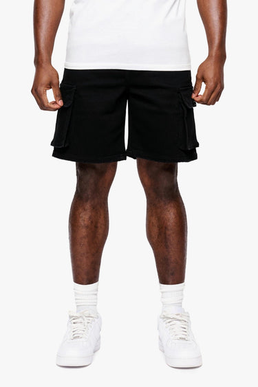 Zephyr Jet Black Denim Shorts - ANOM DENIM