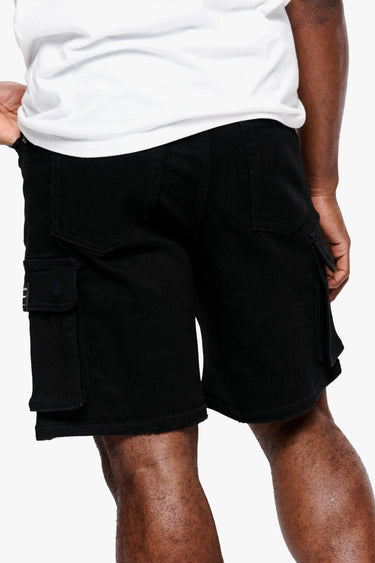 Zephyr Jet Black Denim Shorts - ANOM DENIM