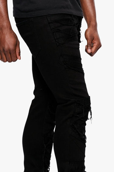 Zigzag Jet Black Skinny Fit - ANOM DENIM