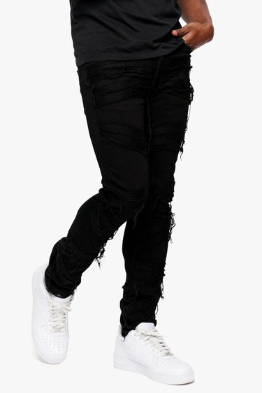 Zigzag Jet Black Skinny Fit - ANOM DENIM